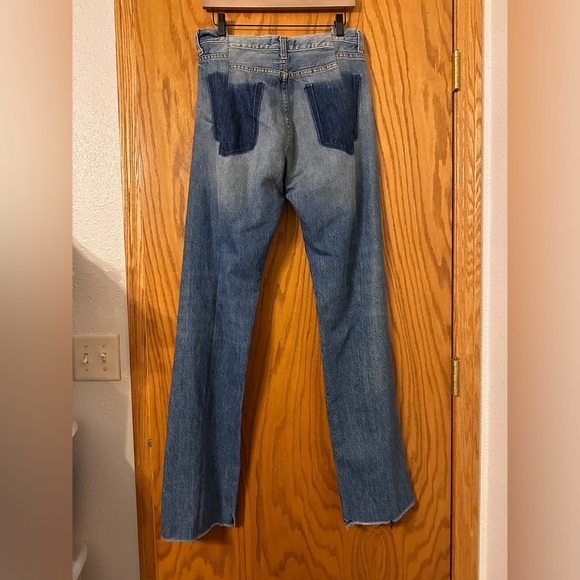 EB Denim His & Hers Block Split Hem Jeans - Measures 30 No Size Tag - Picture 4 of 15